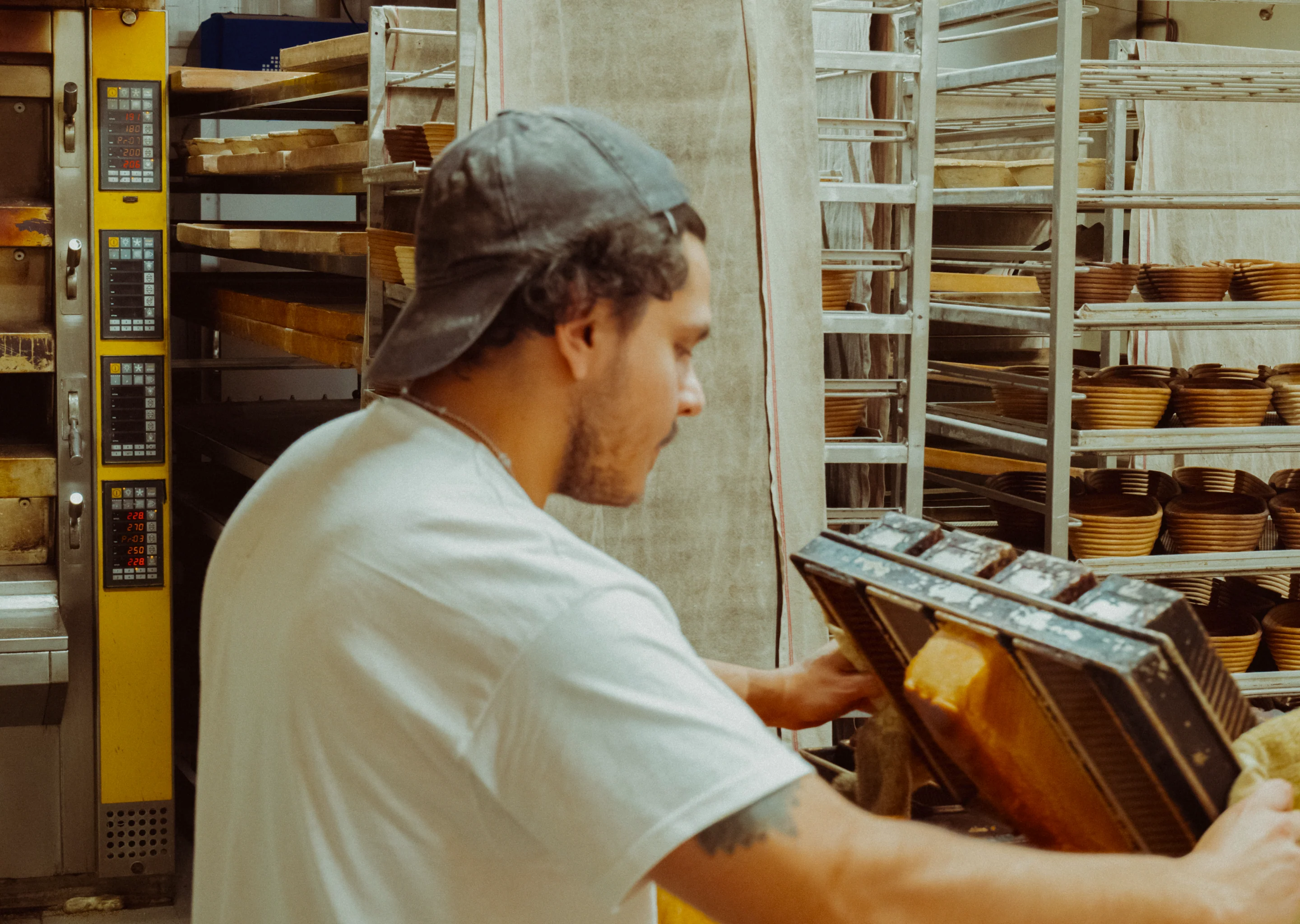 Ramiro working in the bakery